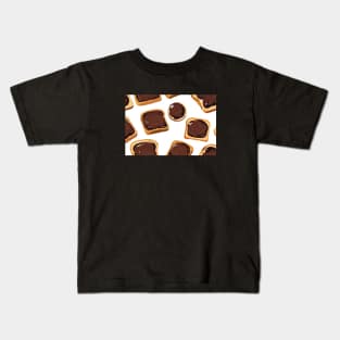 Chocolate Kawaii Sweet Yummy Toast Bread Sandwich Coffee Vintage Kids T-Shirt